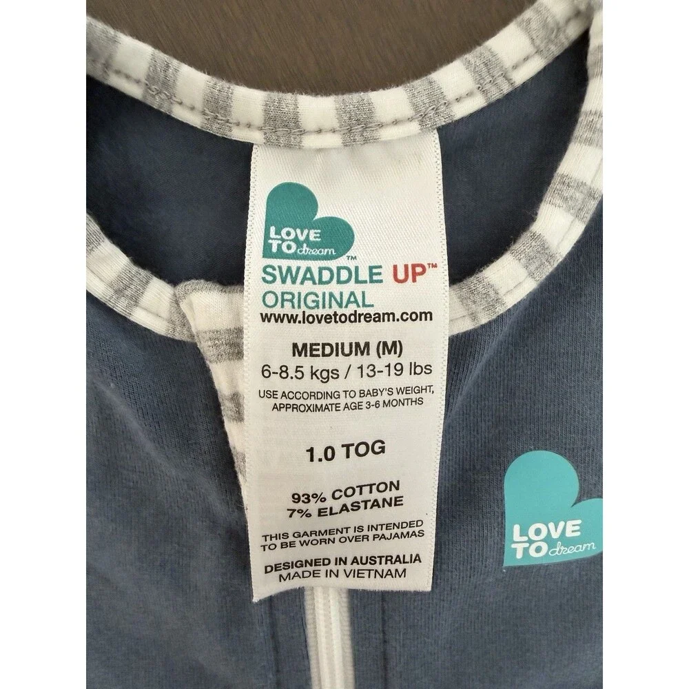 Baby Sleep Sack 1.0 TOG Snug Fit baby Essentials denim blue boy Love to Dream M
